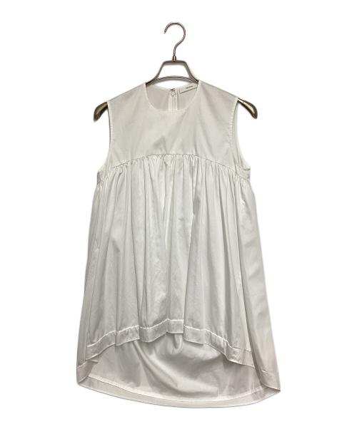 YOKO CHAN（ヨーコチャン）YOKO CHAN (ヨーコチャン) ノースリーブワンピース ホワイト サイズ:40の古着・服飾アイテム