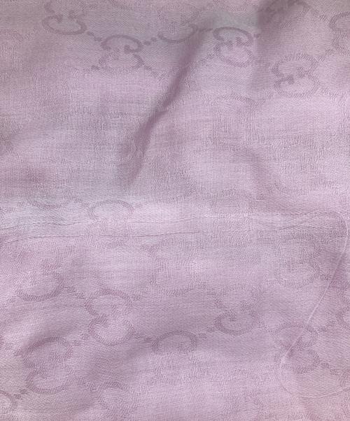 GUCCI（グッチ）GUCCI (グッチ) ウールシルク混GG柄ストール ピンクの古着・服飾アイテム