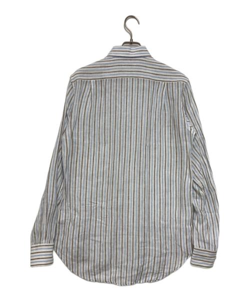 LORO PIANA（ロロピアーナ）LORO PIANA (ロロピアーナ) リネンストライプシャツ ブルー サイズ:XSの古着・服飾アイテム