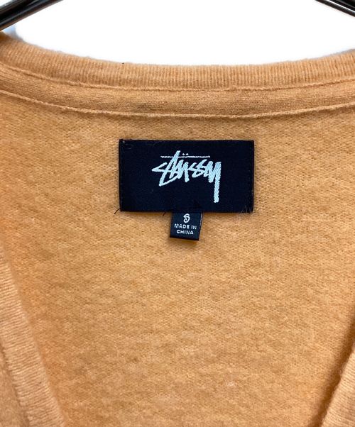 stussy（ステューシー）stussy (ステューシー) BRUSHED CARDIGAN オレンジ サイズ:Sの古着・服飾アイテム