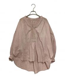 ne quittez pas（ヌキテパ）の古着「COTTON LINEN LACE BLOUSE」｜ピンク