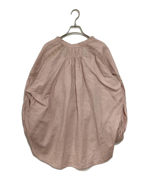 ne quittez pas（ヌキテパ）ne quittez pas (ヌキテパ) COTTON LINEN LACE BLOUSE ピンク サイズ:Freeの古着・服飾アイテム