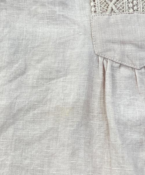 ne quittez pas（ヌキテパ）ne quittez pas (ヌキテパ) COTTON LINEN LACE BLOUSE ピンク サイズ:Freeの古着・服飾アイテム