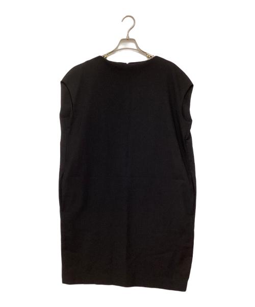 ENFOLD（エンフォルド）ENFOLD (エンフォルド) サマーウールフレンチワンピース ブラック サイズ:38の古着・服飾アイテム