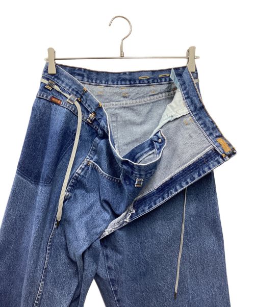 MAISON EUREKA（メゾンエウレカ）MAISON EUREKA (メゾンエウレカ) VINTAGE REWORK BIGGY PANTS インディゴ サイズ:Sの古着・服飾アイテム