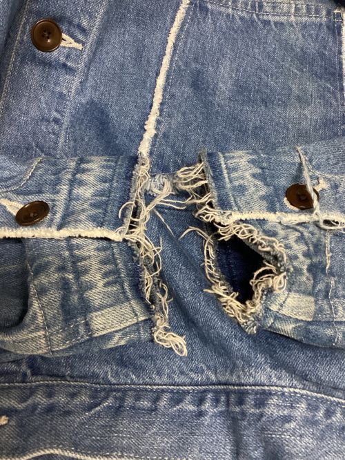 sulvam（サルバム）sulvam (サルバム) カットオフデニムジャケット インディゴ サイズ:Mの古着・服飾アイテム