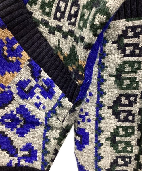 sacai（サカイ）sacai (サカイ) ハーフジップニット グレー×ブルー サイズ:1の古着・服飾アイテム