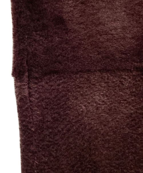 Ameri（アメリ）Ameri (アメリ) FABRIC BLOCKING LONG BOA VEST ボルドー サイズ:TL 未使用品の古着・服飾アイテム