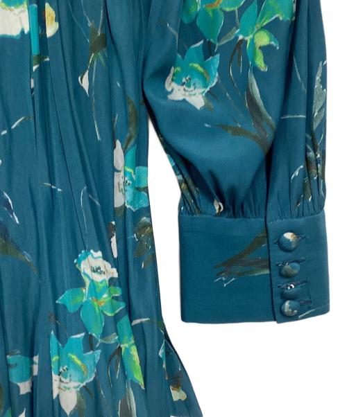 Arobe（アローブ）Arobe (アローブ) 総柄ワンピース ブルー サイズ:2の古着・服飾アイテム