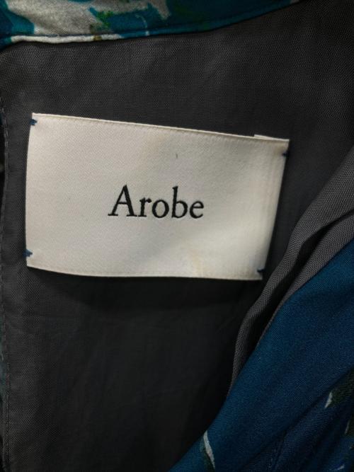 Arobe（アローブ）Arobe (アローブ) 総柄ワンピース ブルー サイズ:2の古着・服飾アイテム