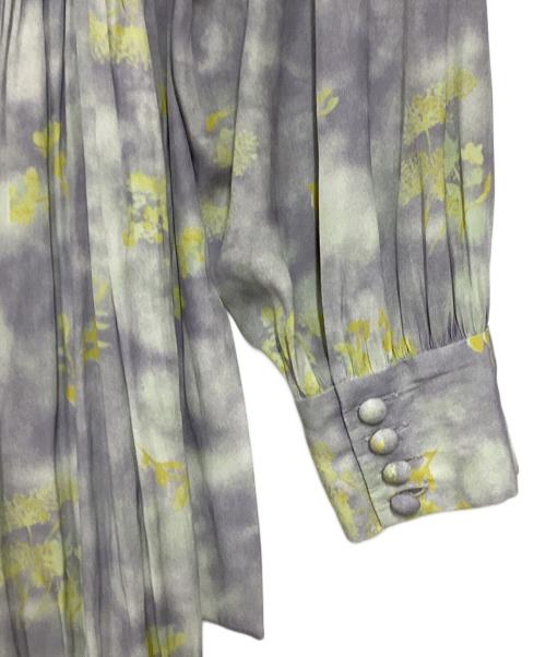 Arobe（アローブ）Arobe (アローブ) 総柄ワンピース パープル サイズ:2の古着・服飾アイテム