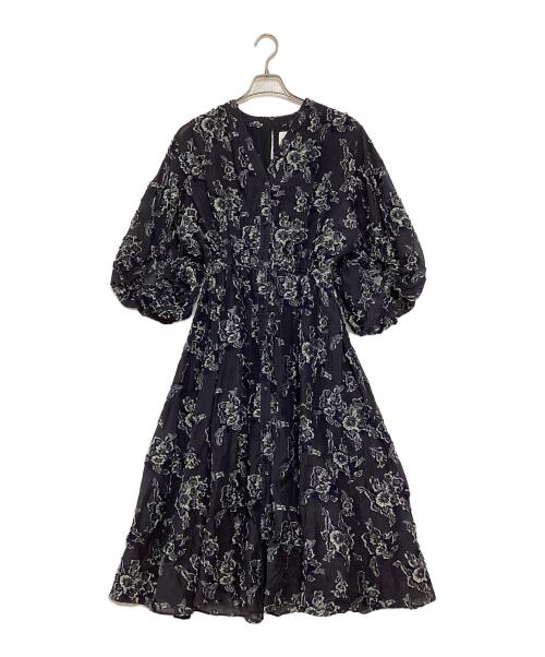 Arobe（アローブ）Arobe (アローブ) 総柄ワンピース ネイビー サイズ:2の古着・服飾アイテム