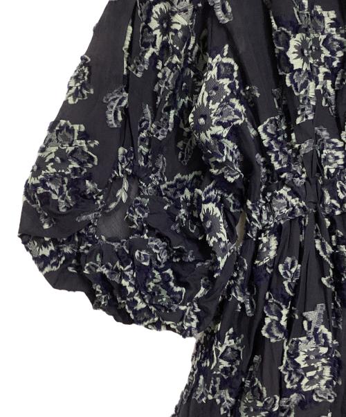Arobe（アローブ）Arobe (アローブ) 総柄ワンピース ネイビー サイズ:2の古着・服飾アイテム