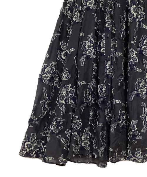 Arobe（アローブ）Arobe (アローブ) 総柄ワンピース ネイビー サイズ:2の古着・服飾アイテム