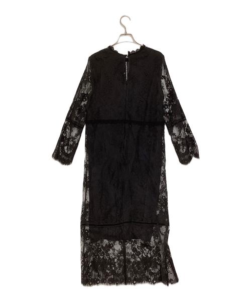 Arobe（アローブ）Arobe (アローブ) フラワーレースワンピース ブラック サイズ:2の古着・服飾アイテム