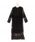 Arobe (アローブ) フラワーレースワンピース ブラック サイズ:2：6000円