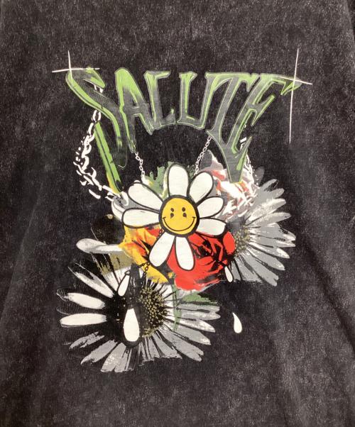 SALUTE（サルーテ）SALUTE (サルーテ) プリントTシャツ ブラック サイズ:Mの古着・服飾アイテム