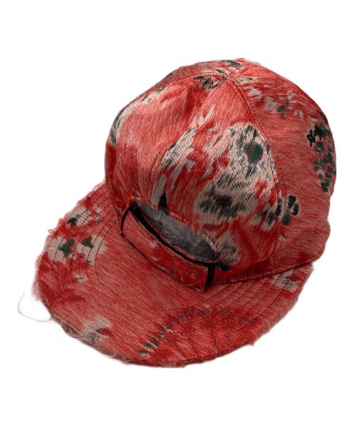 MM6 Maison Margiela（エムエムシックスメゾンマルジェラ）MM6 Maison Margiela (エムエムシックス メゾンマルジェラ) ジャガードキャップ レッド サイズ:Mの古着・服飾アイテム