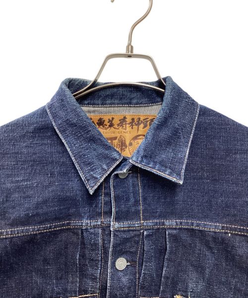 EVISU（エヴィス）EVISU (エビス) 新恵美寿神頭デニムジャケット インディゴ サイズ:42の古着・服飾アイテム