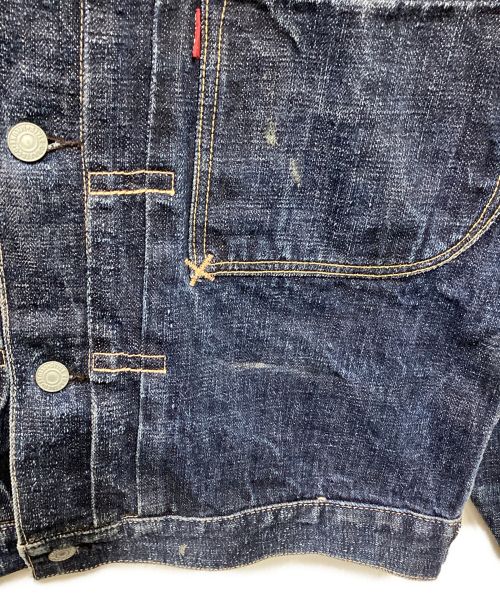 EVISU（エヴィス）EVISU (エビス) 新恵美寿神頭デニムジャケット インディゴ サイズ:42の古着・服飾アイテム