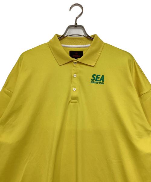 BRIEFING（ブリーフィング）BRIEFING (ブリーフィング) WIND AND SEA (ウィンダンシー) 半袖ポロシャツ イエロー サイズ:Lの古着・服飾アイテム