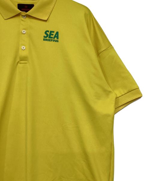 BRIEFING（ブリーフィング）BRIEFING (ブリーフィング) WIND AND SEA (ウィンダンシー) 半袖ポロシャツ イエロー サイズ:Lの古着・服飾アイテム