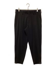 Y's BANG ON（ワイズ バングオン）の古着「裾ジップテーパードパンツ」｜ブラック