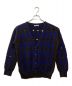 PRADA（プラダ）の古着「アーガイルニットカーディガン」｜ネイビー×ブラウン