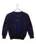 PRADA (プラダ) アーガイルニットカーディガン ネイビー×ブラウン サイズ:44：13000円