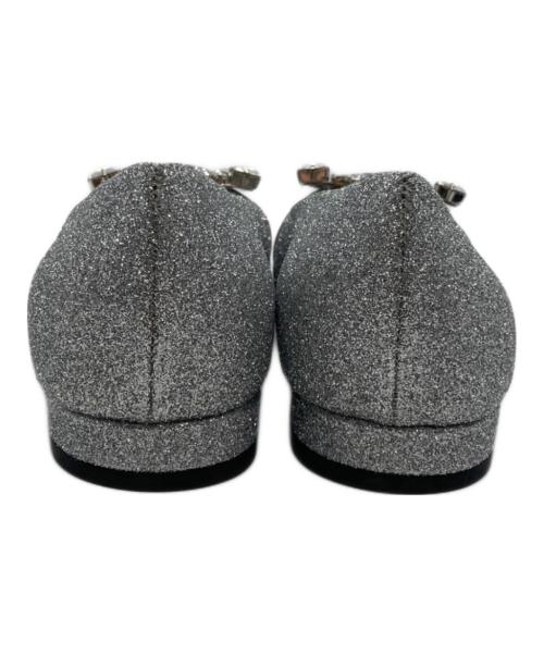 sergio rossi（セルジオロッシ）sergio rossi (セルジオロッシ) SR PRINCE バレエシューズ シルバー サイズ:37 1/2の古着・服飾アイテム