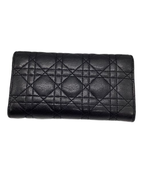 Christian Dior（クリスチャン ディオール）Christian Dior (クリスチャン ディオール) Caro Orchid ロングウォレット ブラックの古着・服飾アイテム