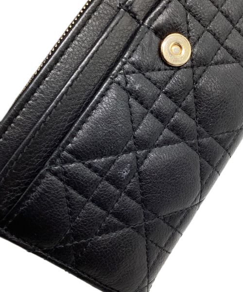 Christian Dior（クリスチャン ディオール）Christian Dior (クリスチャン ディオール) Caro Orchid ロングウォレット ブラックの古着・服飾アイテム