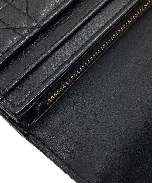 Christian Dior（クリスチャン ディオール）Christian Dior (クリスチャン ディオール) Caro Orchid ロングウォレット ブラックの古着・服飾アイテム