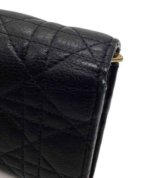 Christian Dior（クリスチャン ディオール）Christian Dior (クリスチャン ディオール) Caro Orchid ロングウォレット ブラックの古着・服飾アイテム