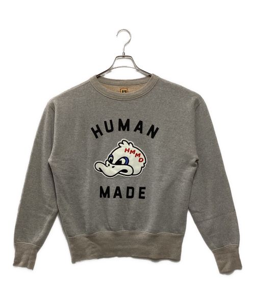 HUMAN MADE（ヒューマンメイド）HUMAN MADE (ヒューマンメイド) TSURIAMI SWEATSHIRT グレー サイズ:Lの古着・服飾アイテム