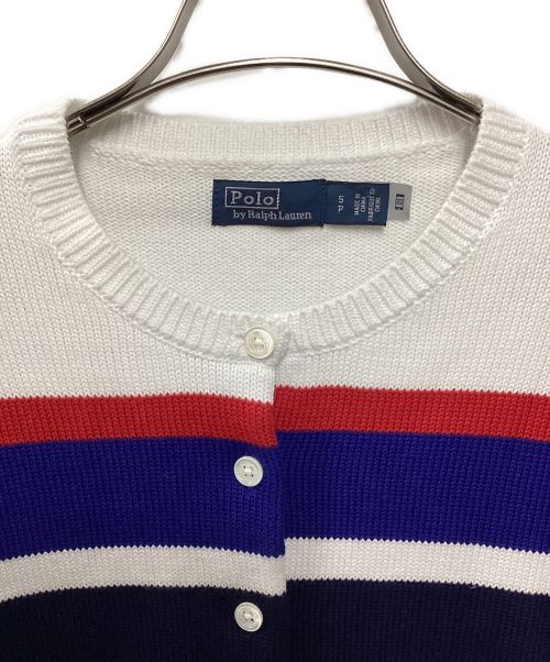 POLO RALPH LAUREN（ポロ・ラルフローレン）POLO RALPH LAUREN (ポロ・ラルフローレン) ストライプドコットンカーディガン マルチカラー サイズ:Sの古着・服飾アイテム