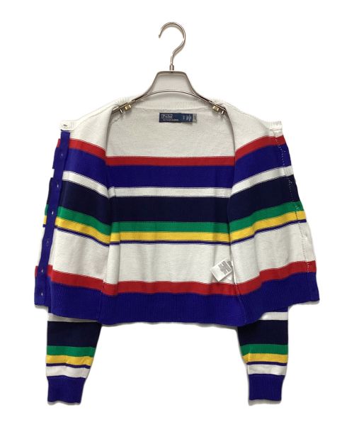 POLO RALPH LAUREN（ポロ・ラルフローレン）POLO RALPH LAUREN (ポロ・ラルフローレン) ストライプドコットンカーディガン マルチカラー サイズ:Sの古着・服飾アイテム
