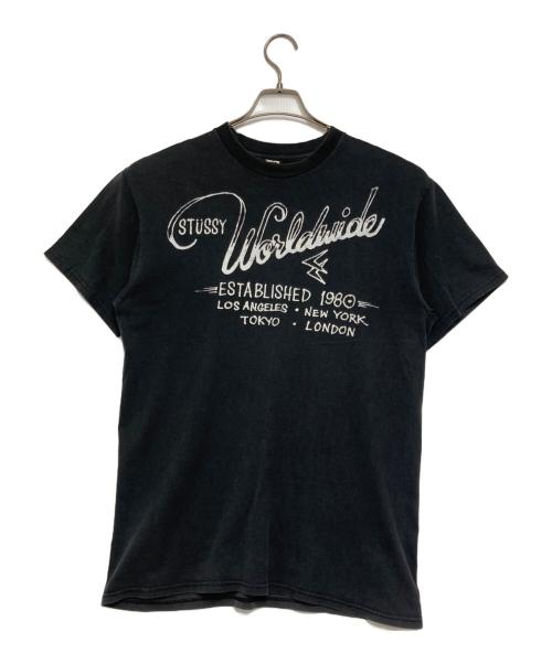stussy（ステューシー）stussy (ステューシー) プリントTシャツ ブラック サイズ:Mの古着・服飾アイテム