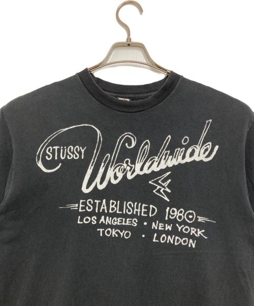stussy（ステューシー）stussy (ステューシー) プリントTシャツ ブラック サイズ:Mの古着・服飾アイテム