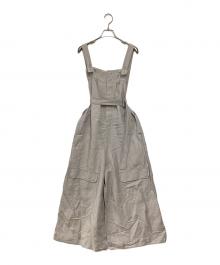 beautiful people（ビューティフルピープル）の古着「リネン混オーバーオール」｜ライトピンク