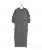 Adam et Ropeアダム エ ロペ）の古着「ハーフスリーブドロストワンピース」｜スカイブルー