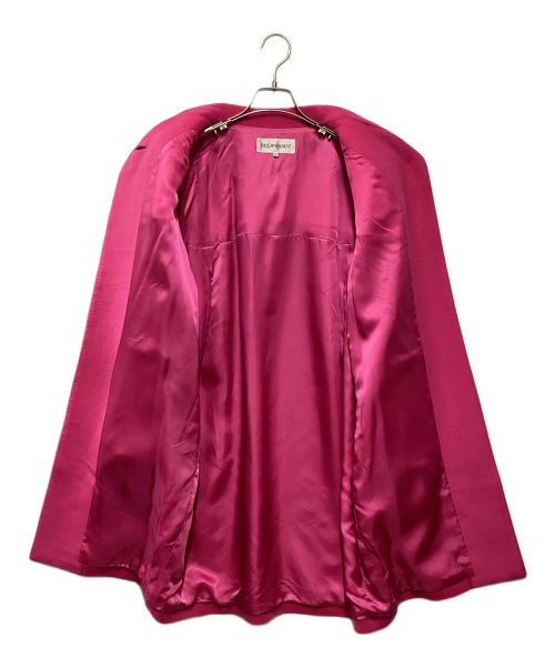 Yves Saint Laurent（イヴサンローラン）Yves Saint Laurent (イヴサンローラン) オールドウールカシミヤコート ピンク サイズ:36の古着・服飾アイテム