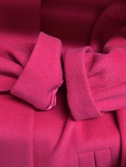 Yves Saint Laurent（イヴサンローラン）Yves Saint Laurent (イヴサンローラン) オールドウールカシミヤコート ピンク サイズ:36の古着・服飾アイテム