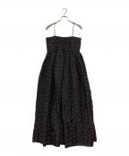 eimy istoireエイミーイストワール）の古着「シアージャガードスタッズキャミワンピース」｜ブラック