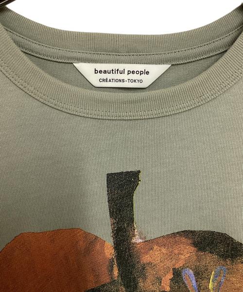 beautiful people（ビューティフルピープル）beautiful people (ビューティフルピープル) ERIC CARLE suvin jersey print long T グリーン サイズ:34の古着・服飾アイテム