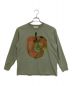 beautiful people（ビューティフルピープル）の古着「ERIC CARLE suvin jersey print long T」｜グリーン