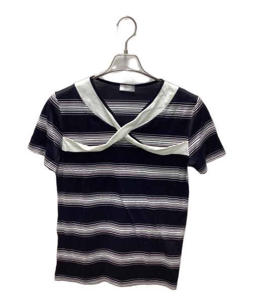 DIOR HOMME（ディオール オム）Dior Homme (ディオール オム) クロスデザインカットソー ブラック サイズ:XSの古着・服飾アイテム