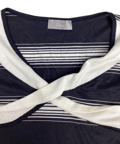 DIOR HOMME（ディオール オム）Dior Homme (ディオール オム) クロスデザインカットソー ブラック サイズ:XSの古着・服飾アイテム