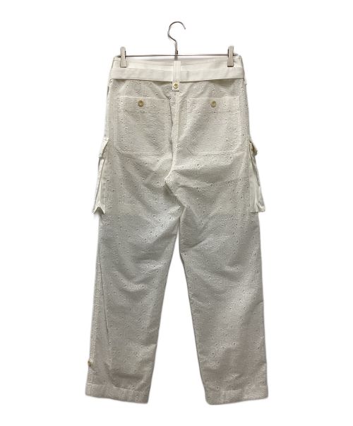 sacai（サカイ）sacai (サカイ) レースパンツ ホワイト サイズ:3の古着・服飾アイテム