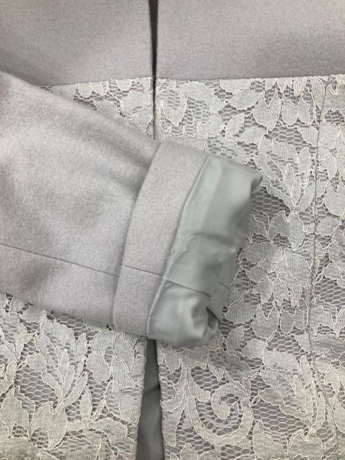 ANAYI（アナイ）ANAYI (アナイ) 天竺×レース刺繍ジャケット グレー サイズ:38の古着・服飾アイテム